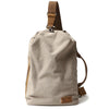 Cool Canvas Mens Sling Bag Backpack Travel Chest Bag Canvas Barrel Bag for Men