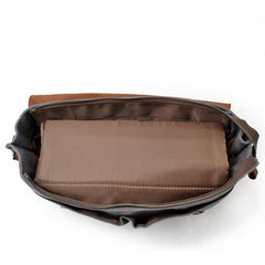 Waxed Canvas Leather Mens Waterproof Black 14‘’ Camera Bag Shoulder Bag Messenger Bag For Men