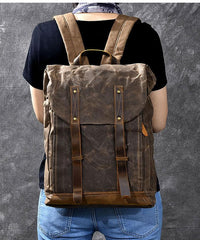Waxed Canvas Leather Mens 15