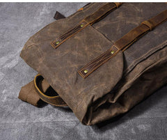 Waxed Canvas Leather Mens 15