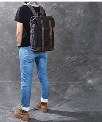 Waxed Canvas Leather Mens 15