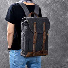 Waxed Canvas Leather Mens 15