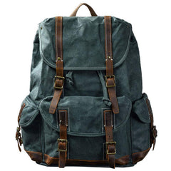 Waxed Canvas Leather Mens Womens 16