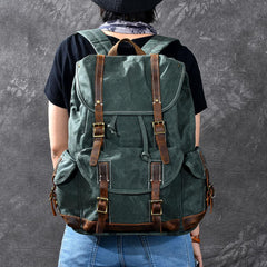 Waxed Canvas Leather Mens Womens 16