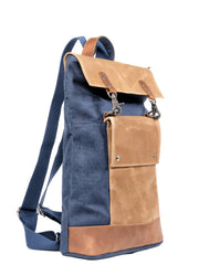 Cool Canvas Leather Mens Womens British 14'' Style College Computer Backpack Travel Backpack for Men