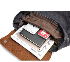 Cool Canvas Leather Mens Womens White Small College Computer Backpack Green Travel Backpack for Men