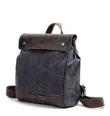 Cool Canvas Leather Mens Womens White Small College Computer Backpack Green Travel Backpack for Men