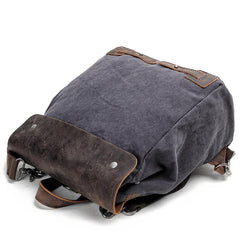 Cool Canvas Leather Mens Womens White Small College Computer Backpack Green Travel Backpack for Men