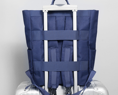 Cool Polyester Fibre Men's Fashion Large Blue Backpack Travel Handbag For Men