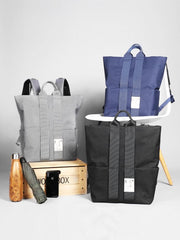 Cool Polyester Fibre Men's Fashion Large Blue Backpack Travel Handbag For Men