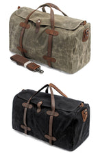 Casual Waxed Canvas Mens Large Travel Waterproof Weekender Bag Shoulder Duffle Bag for Men