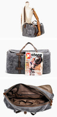 Casual Waxed Canvas Mens Large Travel Waterproof Weekender Bag Shoulder Duffle Bag for Men