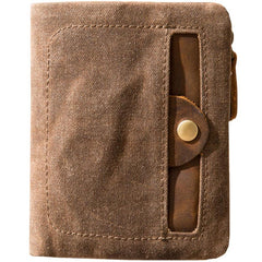 Cool Canvas Mens Small Wallet Bifold Vintage billfold Wallets for Men