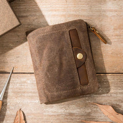 Cool Canvas Mens Small Wallet Bifold Vintage billfold Wallets for Men