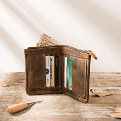 Cool Canvas Mens Small Wallets Bifold Vintage billfold Wallet for Men
