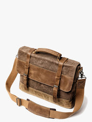 Cool Waxed Canvas Leather Mens 15.6