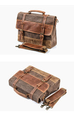 Cool Waxed Canvas Leather Mens 15.6