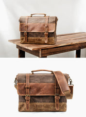 Cool Waxed Canvas Leather Mens 15.6