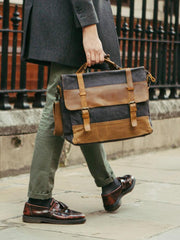 Cool Waxed Canvas Leather Mens 15.6