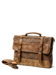 Cool Waxed Canvas Leather Mens 15.6