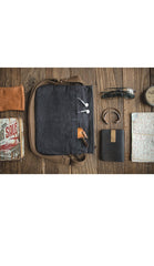 Cool Casual Canvas Men's Gray Side Bag Postman Bag Messenger Bag For Men