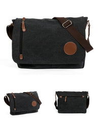 Cool Casual Canvas Womens Mens Side Bag 14'' Shoulder Bag Khaki Messenger Bag For Men