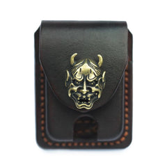 Chocolate Handmade Leather Mens Zippo Lighter Case With Belt Loop Cool Standard Lighter Holders For Men
