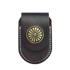 Cool Handmade Leather Mens Zippo Lighter Cases With Belt Loop Chocolate Lighter Holders For Men
