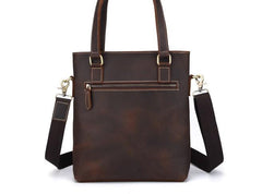 Cool Black Coffee Leather Tote Work Bag Handbag Briefcase Shoulder Bag For Men