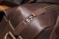 Cool Coffee Leather Mens Briefcase Work Handbag 15inch Laptop Bag Business Bag for Men
