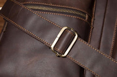 Cool Coffee Leather Mens Briefcase Work Handbag 15inch Laptop Bag Business Bag for Men