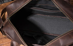 Cool Coffee Leather Mens Briefcase Work Handbag 15inch Laptop Bag Business Bag for Men