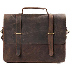 Cool Coffee Leather Mens Briefcase Work Shoulder Bag Laptop Bag Business Bag for Men