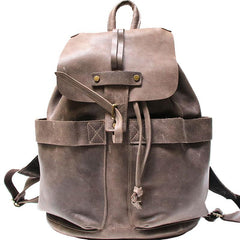 Cool Coffee Mens Leather Backpack Travel Backpacks Laptop Backpacks for men