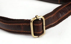Cool Dark Brown Vintage Leather Small Side Bag Messenger Bag Shoulder Bags For Men