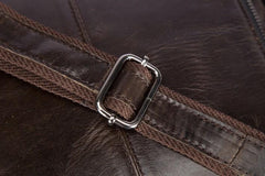 Cool Brown Leather Mens Tablet Messenger Bag Small Side Bag Mini Messenger Bag For Men