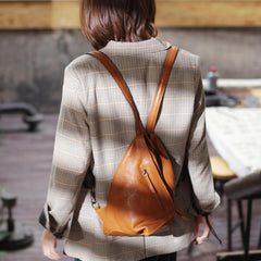 Cool Funky Backpacks Triangel Side Bag Small Leather Backpack Womens - Annie Jewel