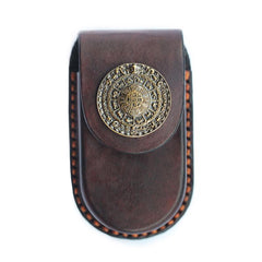 Cool Handmade Brown Leather Mens Car Key Case Car Key Holder with Belt Loop For Men