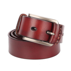 Cool Handmade Buckle Black Leather Mens Belt Dark Brown Leather Belts for Men