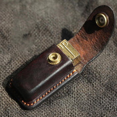 Cool Handmade Leather Mens Dunhill Lighter Case Lighter Holder with Belt Loop For Men