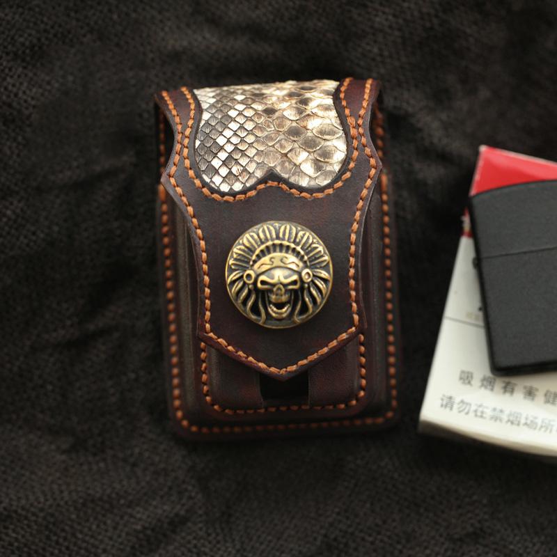 Skull Lighter Case - Hotchkiss Leather