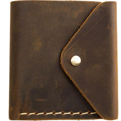 Cool Handmade Leather Mens Small Wallets Bifold Vintage billfold Wallet for Men