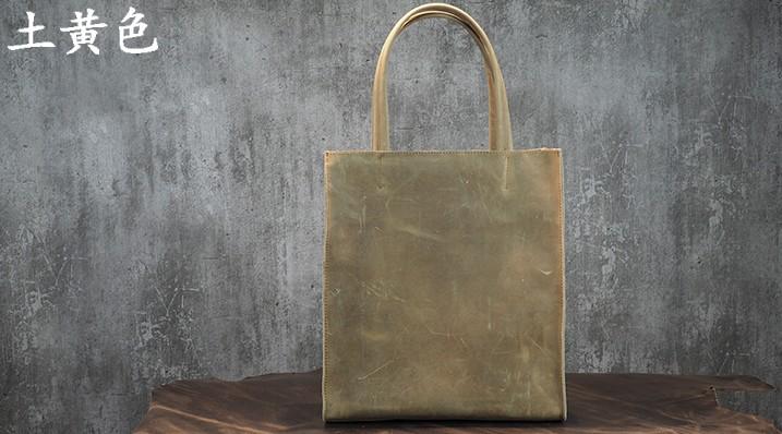 Cool Handmade Leather Mens Tote Bag Cool Messenger Tote Bag Handbag for men