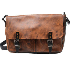 Cool Handmade Vintage Leather Mens Messenger Bags Shoulder Bag for men