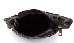Cool Leather Belt Pouch Mens Fanny Pack Chest Bag One Shoulder Backpack for Men