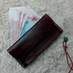 Cool Leather Bifold Mens Long Wallet Leather Long Wallets for Men