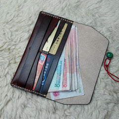 Cool Leather Bifold Mens Long Wallet Leather Long Wallets for Men