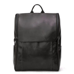 Cool Leather Black Mens Large Brown Backpacks Travel Backpack 14inch Laptop Backpack for Men