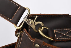 Cool Leather Briefcase 14inch Laptop Handbag Work Bag Travel Bag For Men