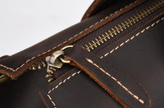 Cool Leather Briefcase 14inch Laptop Handbag Work Bag Travel Bag For Men